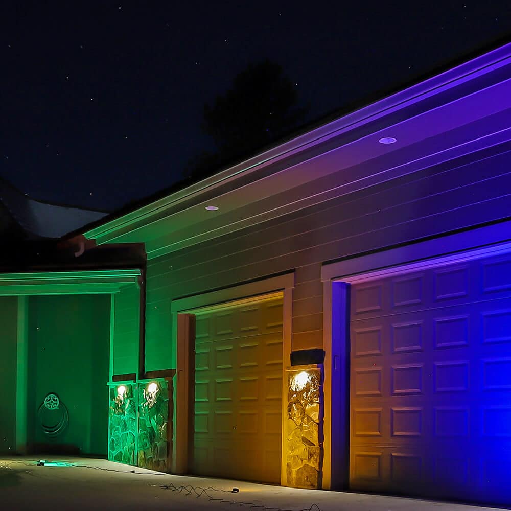 Puck Colored LED Landscape Light with Spike