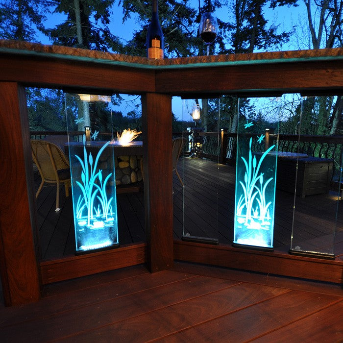 Perfect Panel Etched Glass Balusters