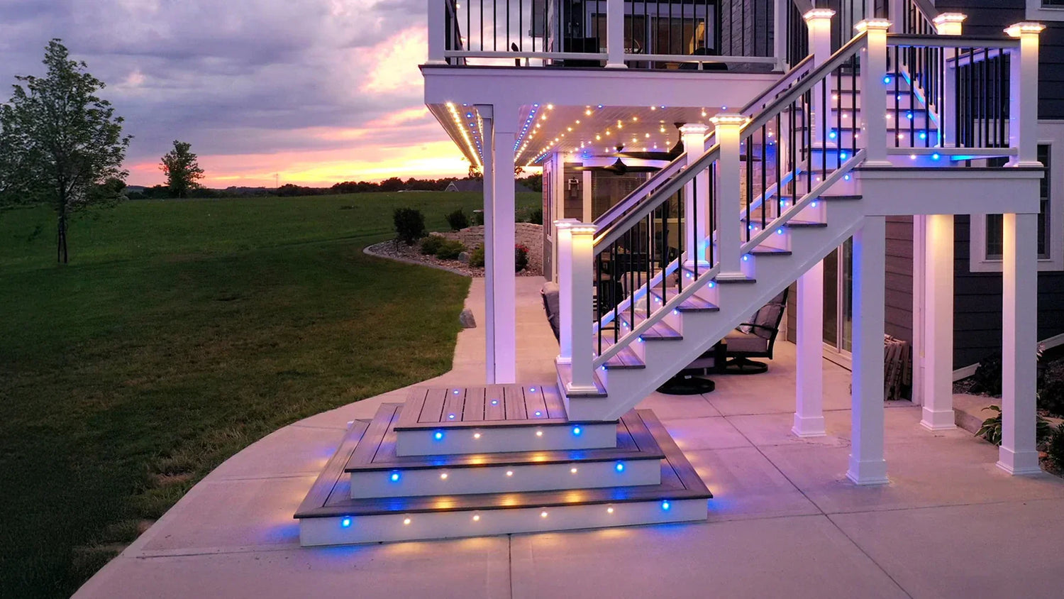 What are the different color temperatures for LED lighting and how do they affect the ambiance of the space?