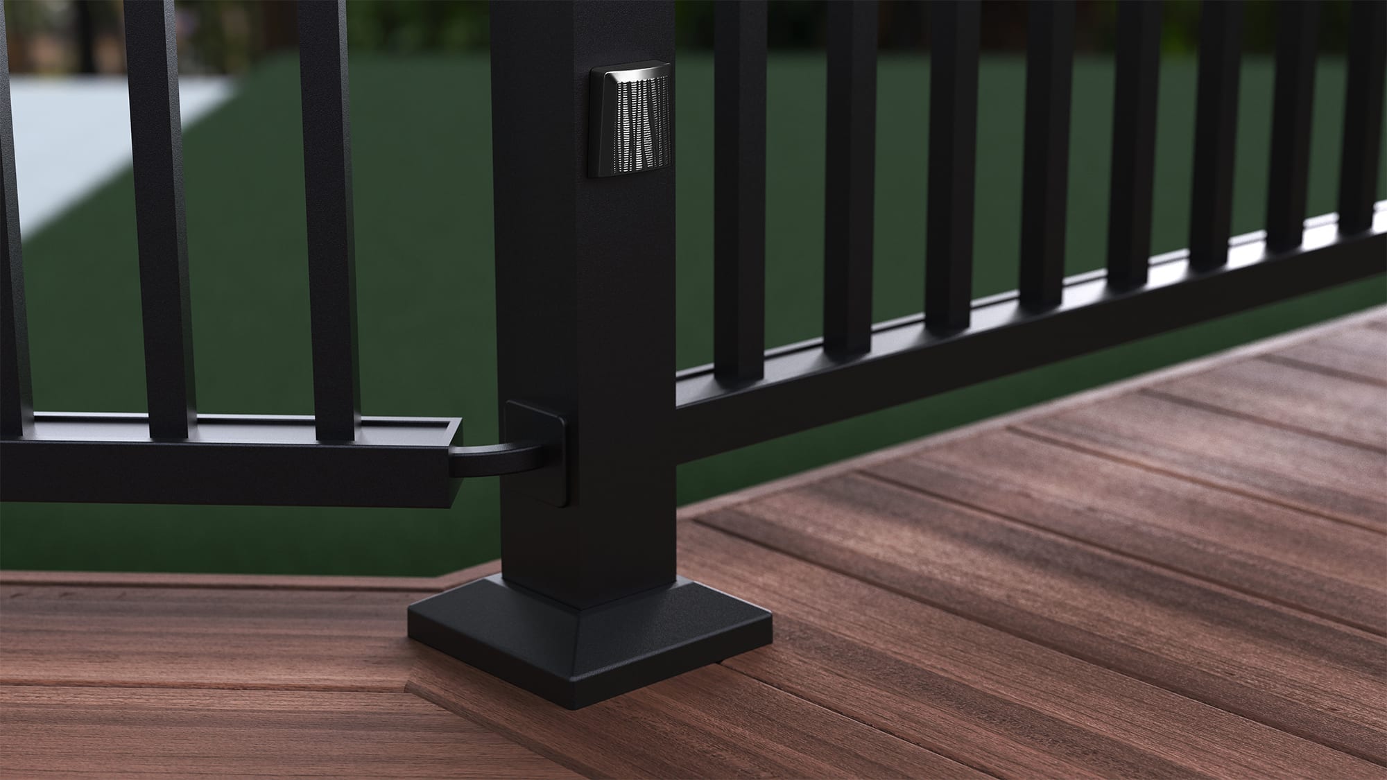Decorative Post Mount Rail Light