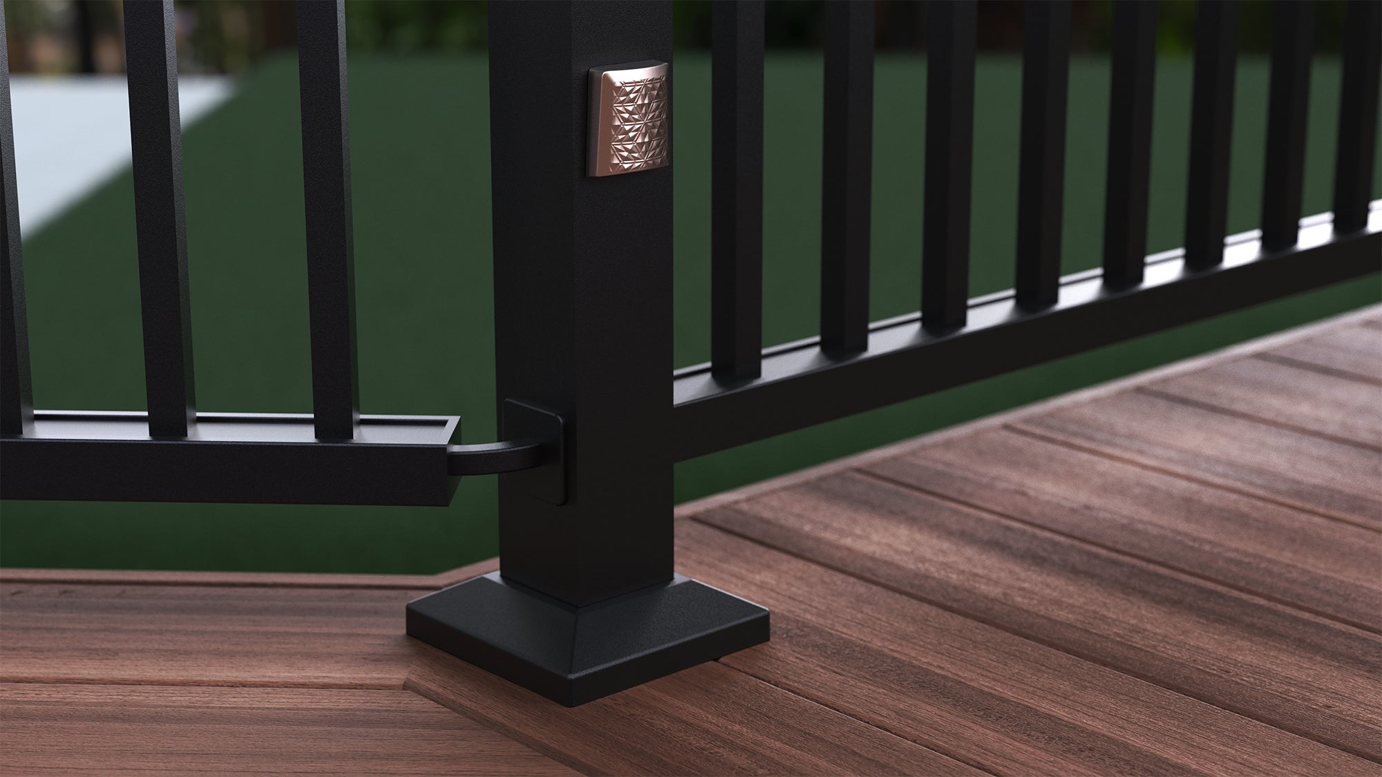 Decorative Post Mount Rail Light