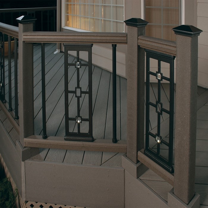 Perfect Panel Aluminum Railing Balusters with LED Lights