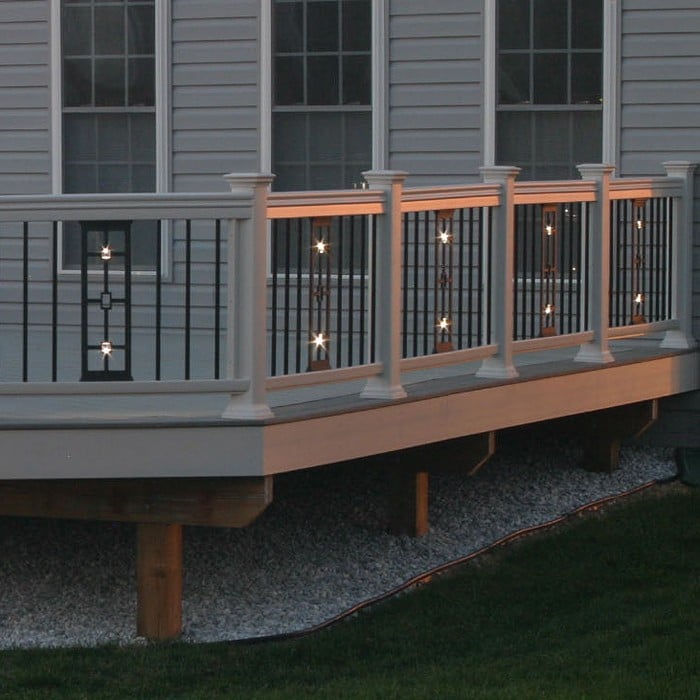 Perfect Panel Aluminum Railing Balusters with LED Lights