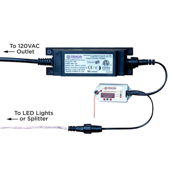 EZ Wireless Dimmer Switch Kit - Wireless Light Switch With Dimmer Receiver