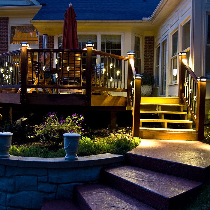Square Single Basket Baluster with LED Lights