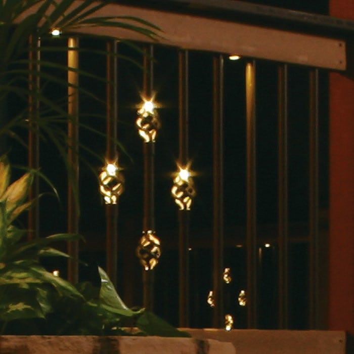 Round Single Basket Baluster with LED Lights