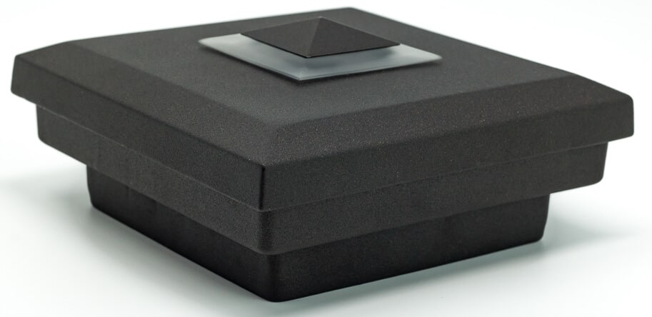 Flat Post Cap with LED Top Light - No Down Lights