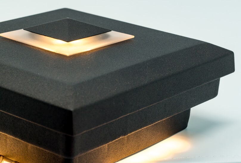 Post Topper Led LED Post Top Light | Flat Decking Lighted Post Cap | DEKOR® Lighting