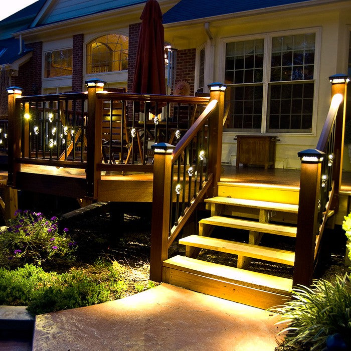 Square Single Basket Baluster with LED Lights