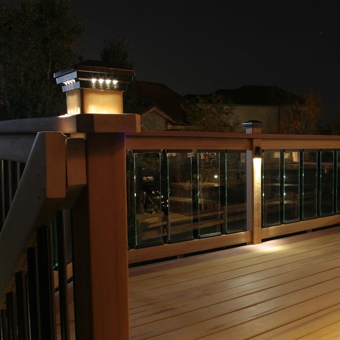 Pyramid Post Cap with LED Lights
