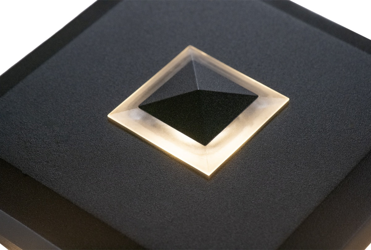 Flat Post Cap with LED Top Light - No Down Lights
