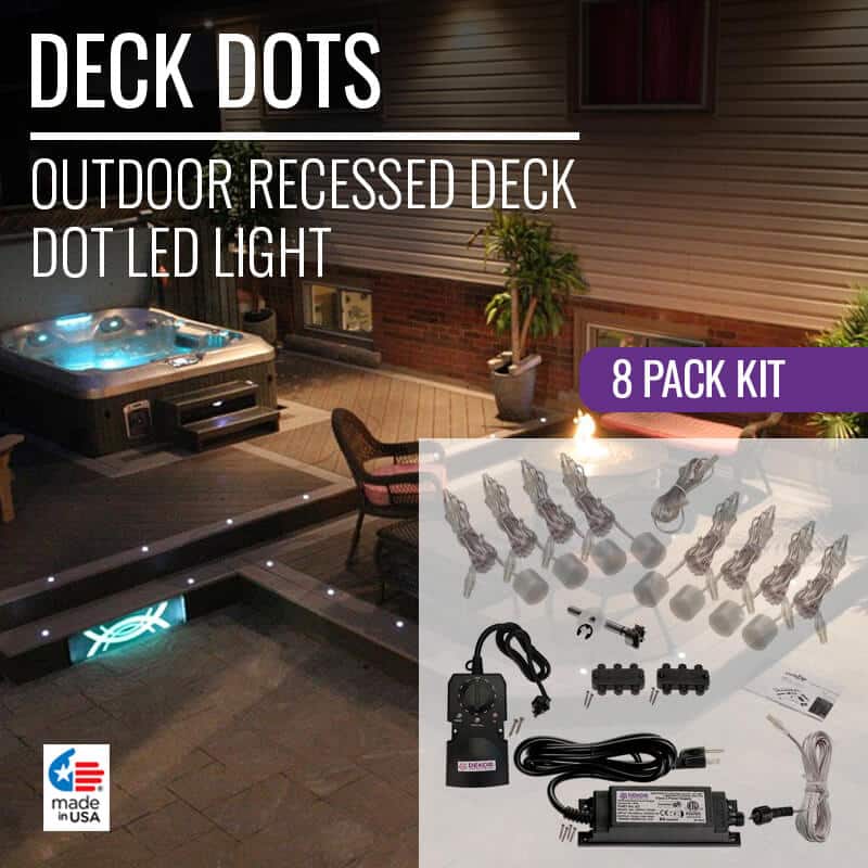 Outdoor Recessed Deck Dot Led Light Kit