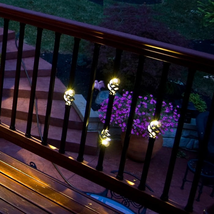 Square Basket Baluster with Lights - Lighting