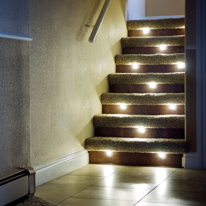 Warm White LED Stair light FEX Stair Lighting 8,5x8 230V Rectangular 5cm 3 pieces 