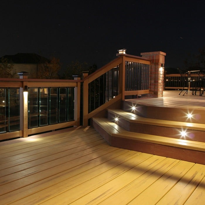 6-Pack Low Voltage Deck Lighting, LED Fence Lights Outdoor, Oil Rubbed  Bronze