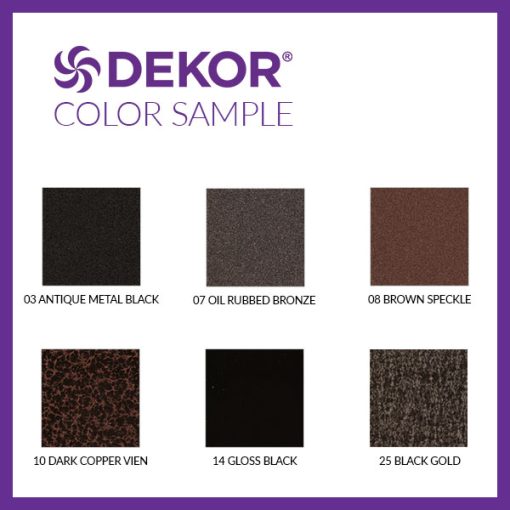 DEKOR Lighting color swatches