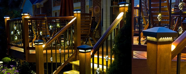 Post Caps Led Lighted Cap Lights Dekor Lighting