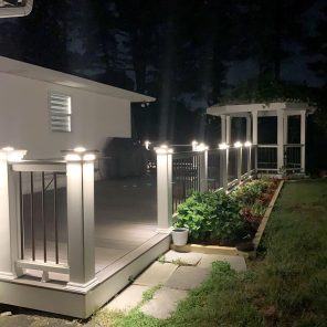 Flat Post Caps With Led Lights For, Wired Low Voltage Fence Post Lights
