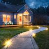 paver dot lights installed in a walkway