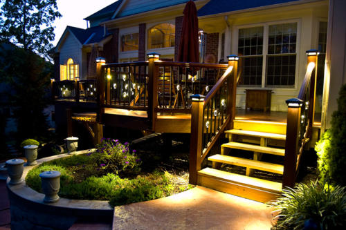 LED deck lighting from DEKOR for a warm welcoming glow