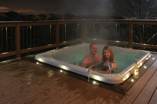 Use our versatile LED recessed lights around a hot tub or under hand rail