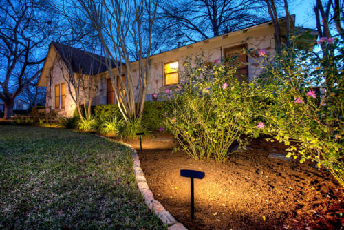 Radiance Landscape Lights illuminate front garden